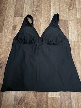 Black Tankini Swim Top